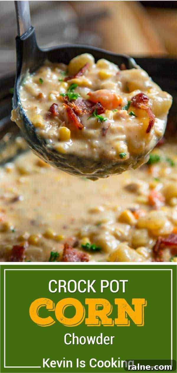 Creamy Slow Cooker Corn Chowder Recipe for Cozy Weeknights 8 titled image of crock pot corn chowder