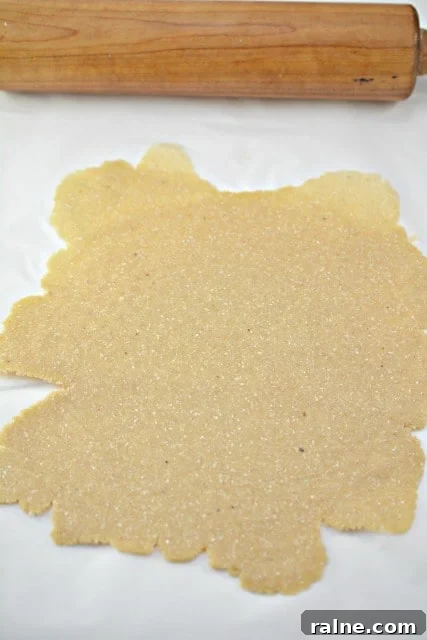 rolling empanada dough