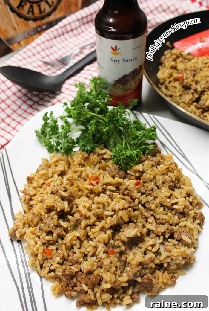 Savory Dirty Rice with Ground Beef and Sweet Italian Sausage 5 The Best Dirty Rice Recipe