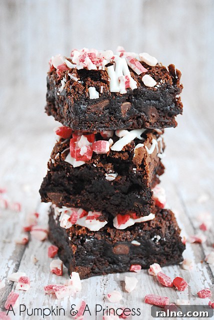 Triple Chocolate Peppermint Brownies