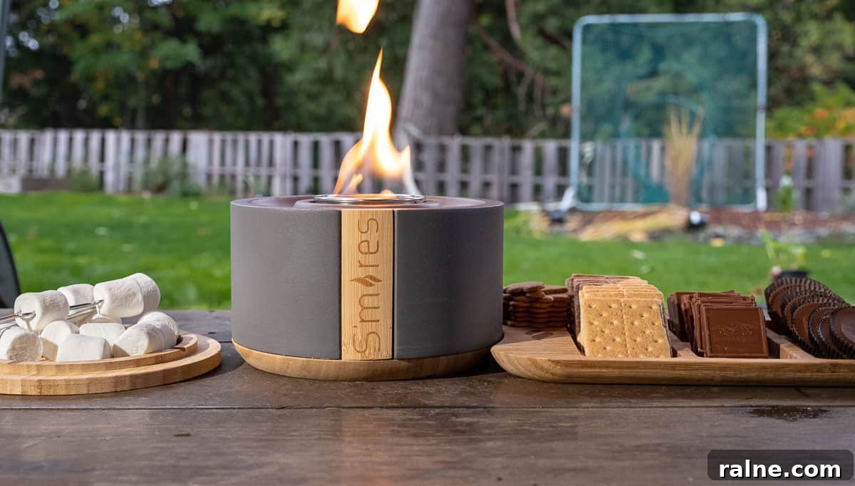 Solo Stove S'mores Bowl Review – Indoor S'mores Kit Guide 2 S'mores by Terraflame on a table with s'mores ingredients