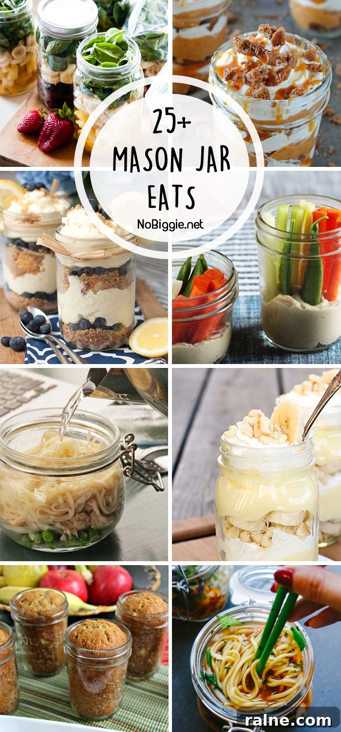 25+ Mason Jar Recipes for Quick Meals & Snacks 2 25+ mason jar eats | NoBiggie.net