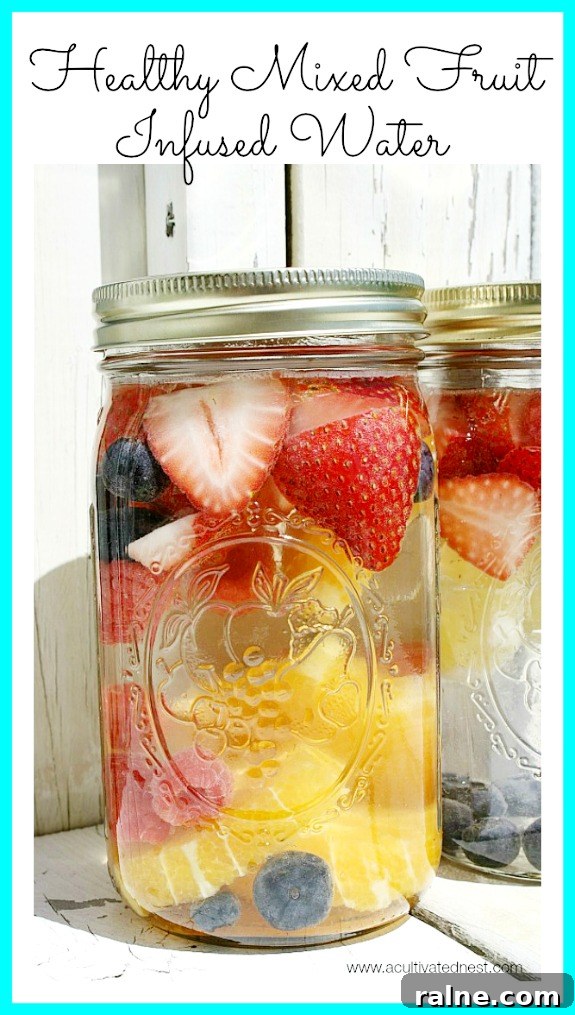 25+ Mason Jar Recipes for Quick Meals & Snacks 18 How to make healthy mixed berry infused water | 25+ Mason Jar Eats