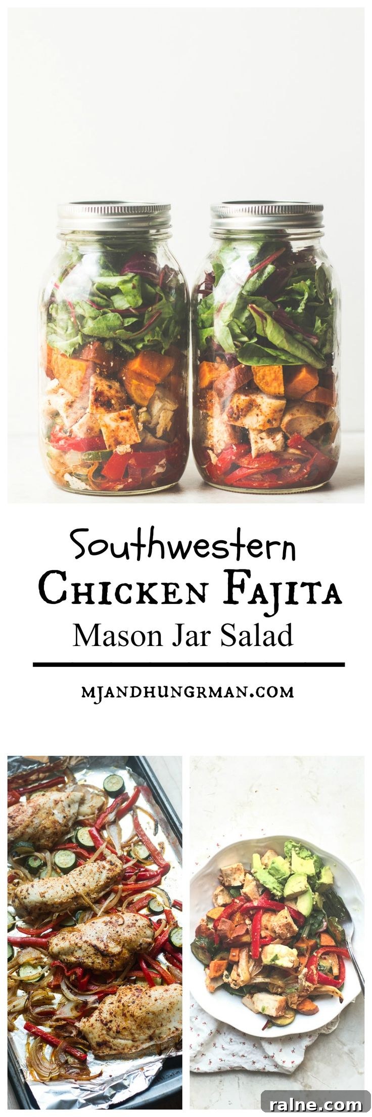 25+ Mason Jar Recipes for Quick Meals & Snacks 5 Southwestern Chicken Fajita mason Jar Salad | 25+ Mason Jar Eats