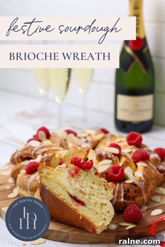 Festive Braided Sourdough Brioche Wreath with Raspberries & Orange Glaze 12 img 28162 12