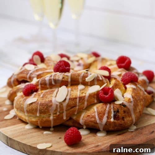 Festive Braided Sourdough Brioche Wreath with Raspberries & Orange Glaze 13 img 28162 13