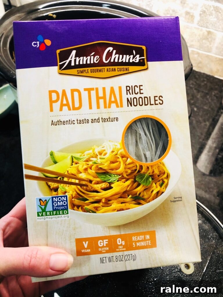 Sriracha Chicken Noodle Soup Made in the Slow Cooker 5 box of pad thai noodles