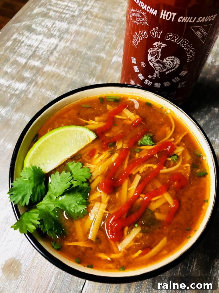 Sriracha Chicken Noodle Soup Made in the Slow Cooker 8 Slow Cooker Sriracha Chicken Noodle Soup