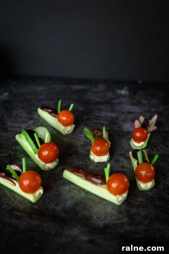 Low-Carb Keto Halloween Recipes for Spooky Low-Sugar Treats 9 celery bug snacks