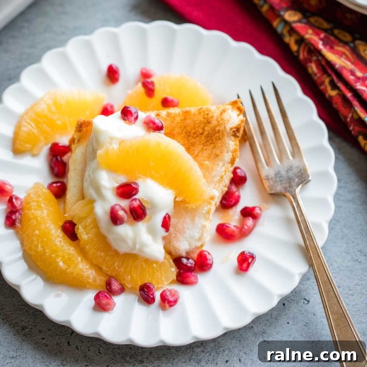 Quick and Healthy Angel Food Cake Dessert with Vanilla-Honey Oranges