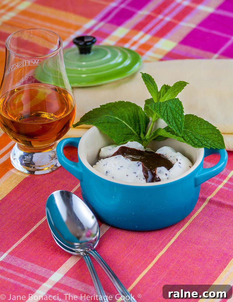 Derby Sundaes with Chocolate Bourbon Sauce © 2022 Jane Bonacci, The Heritage Cook