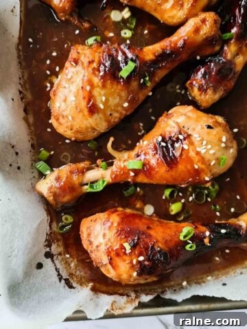 Close up of honey soy chicken