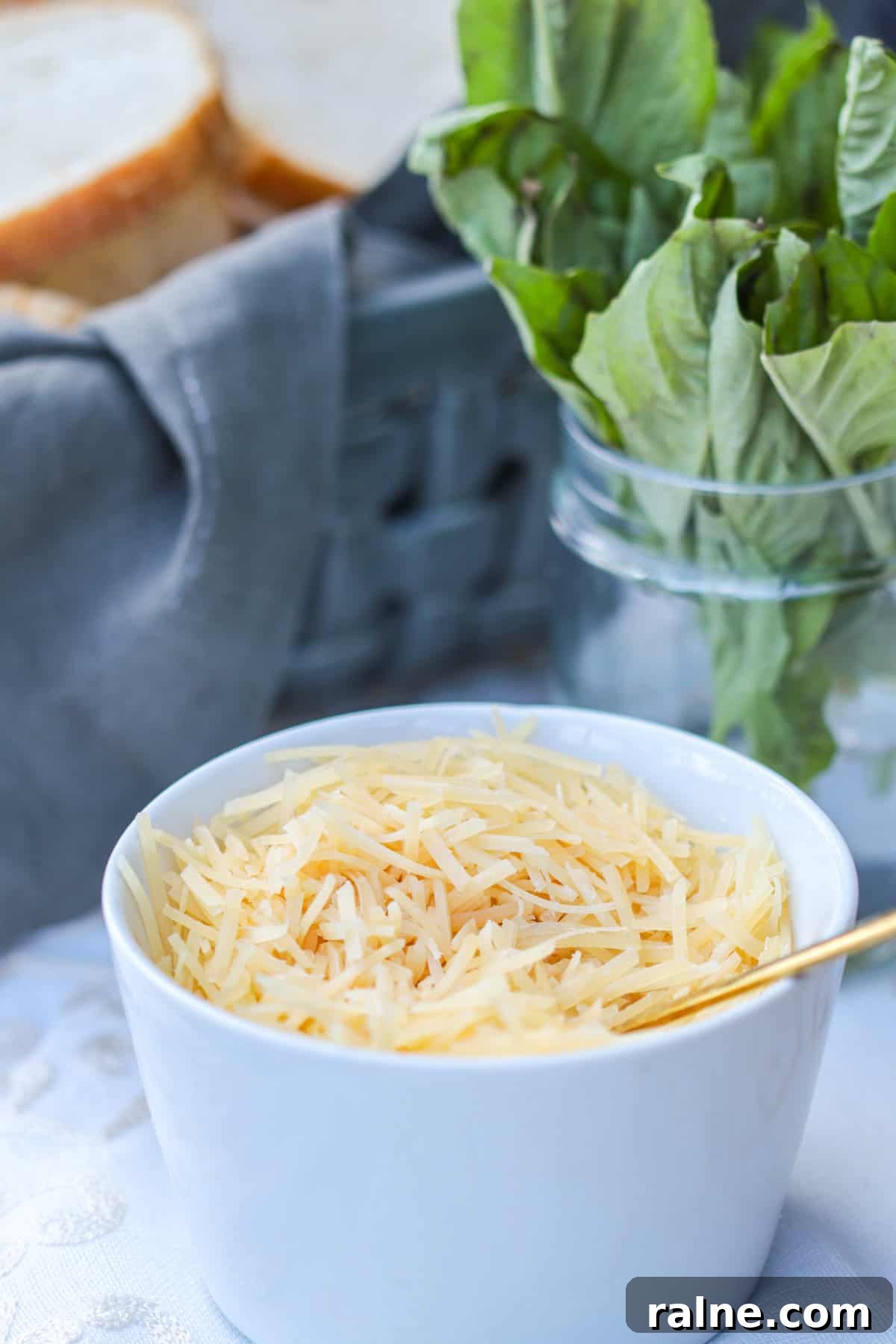 Party Pasta Bar Ideas: How to Set Up a Crowd-Pleasing Pasta Station 11 Parmesan cheese and basil.