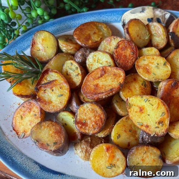 11 Flavorful Ways to Season Vegetables for Every Meal 4 rosemary roasted potatoes on platter
