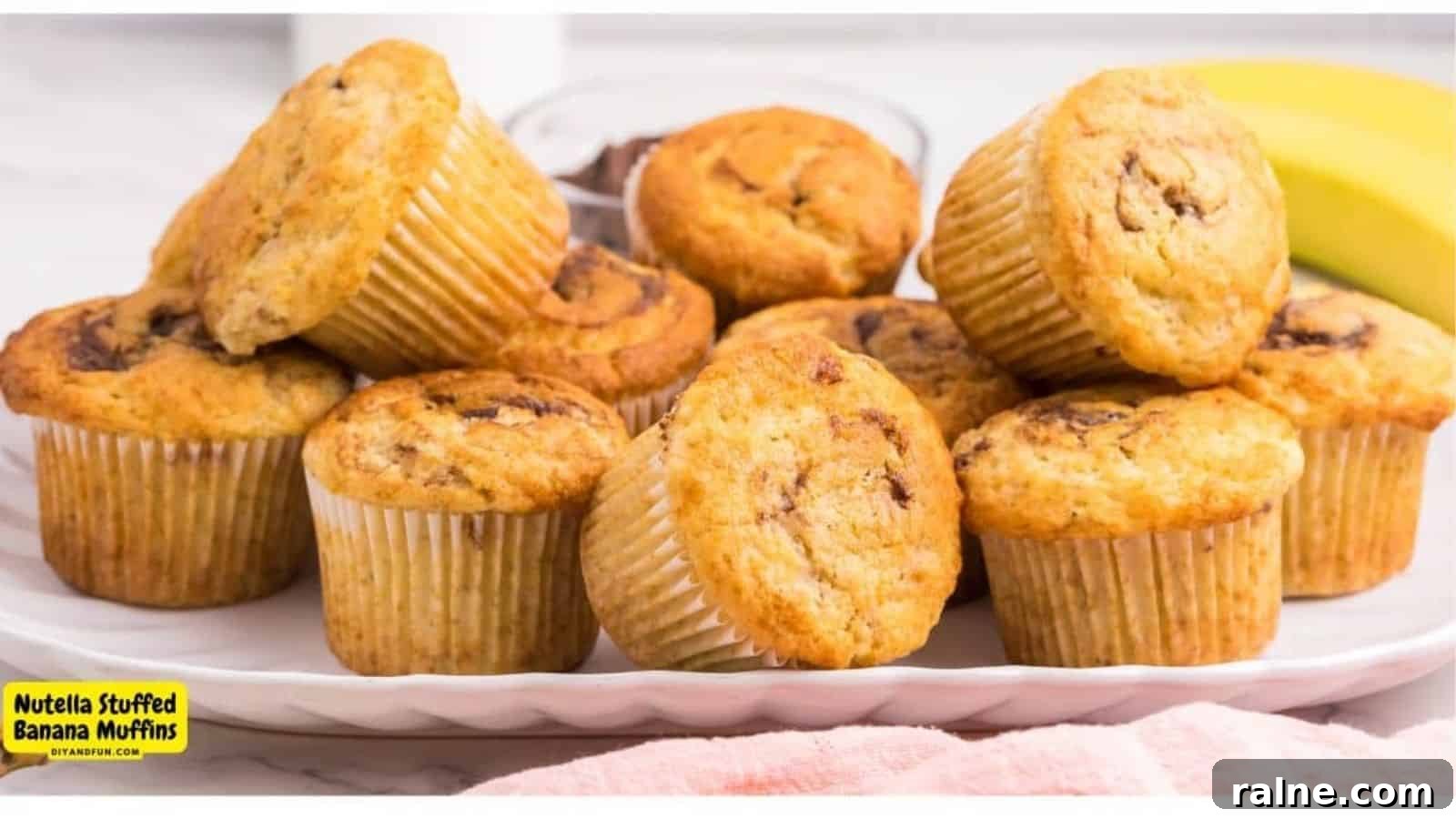 20 Sweet Muffin Recipes You Can Bake Anytime 20 Nutella Stuffed Banana Muffins