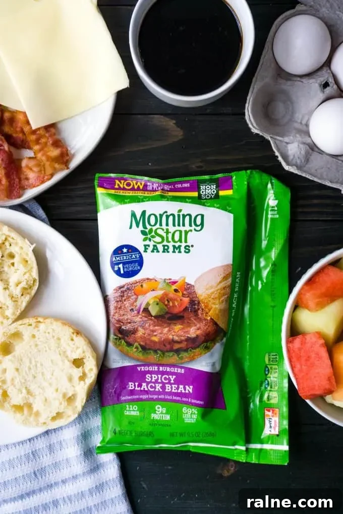Black Bean Breakfast Burger with Avocado and Chipotle Mayo 3 breakfast black bean burger ingredients