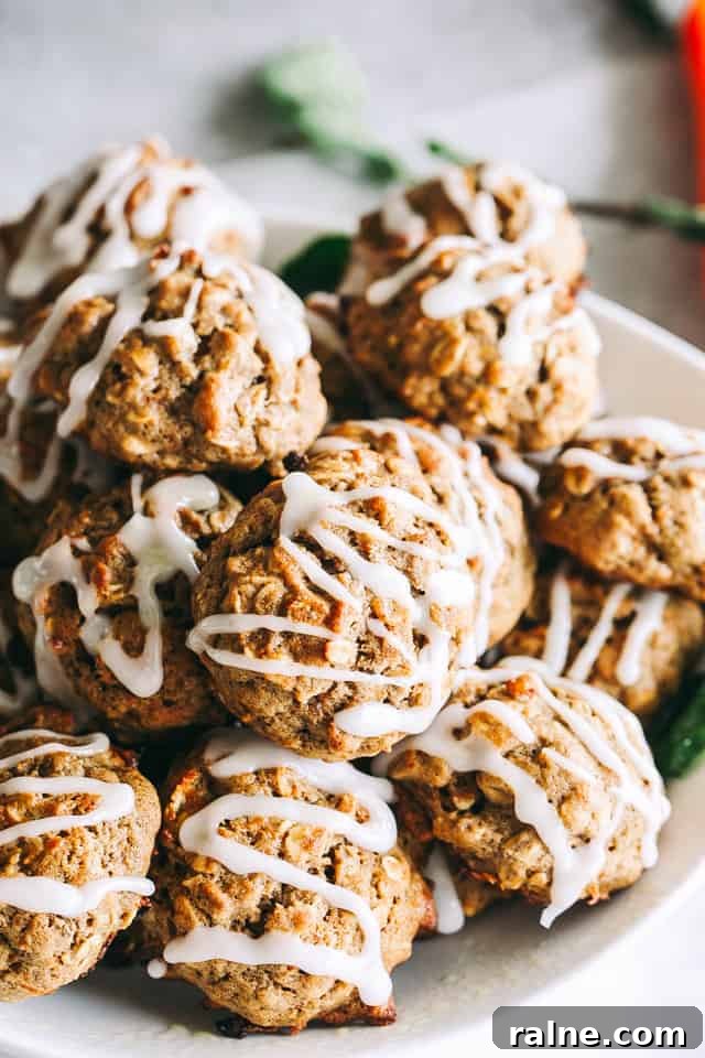 Carrot Cake cookies in a bowl.