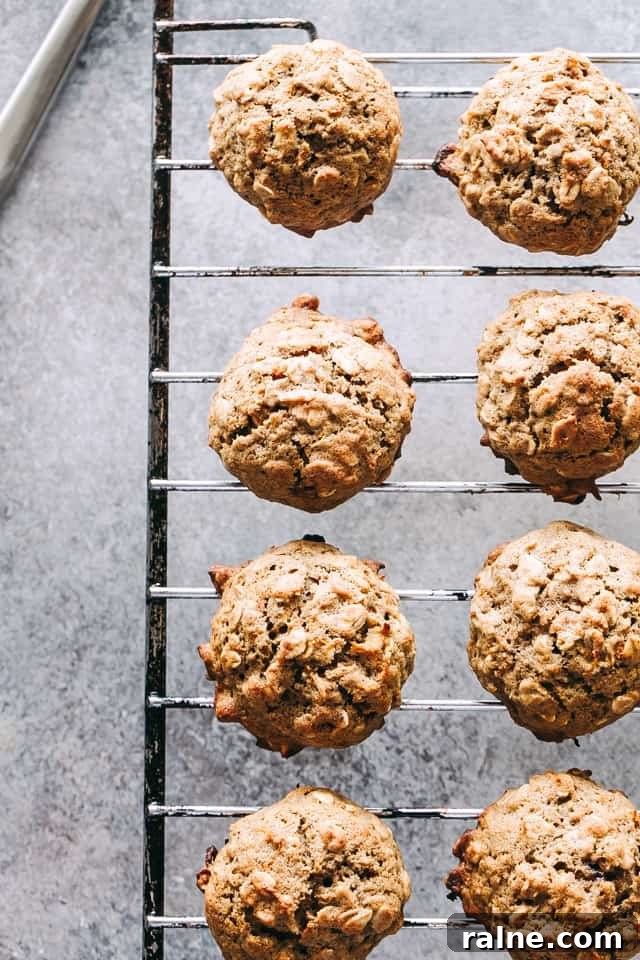 Carrot Cake cookies cooling on a wire rack.