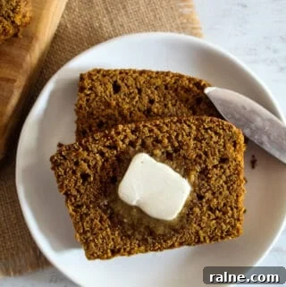 Gluten-Free Brown Bread: Boston and Irish-Style Recipes 4 overhead shot of brown bread on a plate with butter