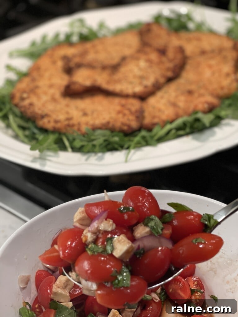 chicken milanese plated