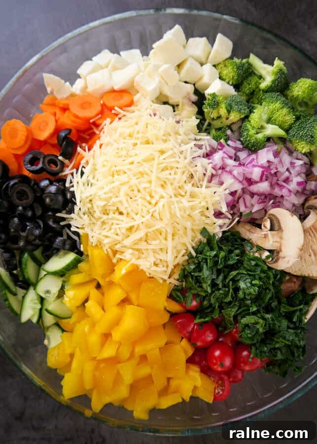 Mixed pasta salad