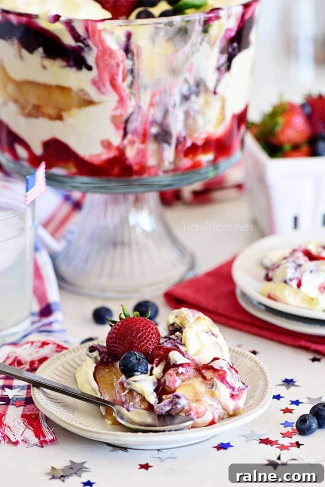 Delicious Mixed Fruit Trifle Recipe for Parties and Weekends 3 A serving of fruit trifle on a plate