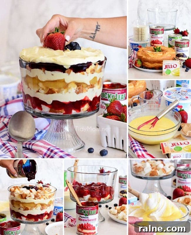 Delicious Mixed Fruit Trifle Recipe for Parties and Weekends 4 fruit trifle photo collage