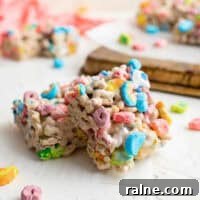 Lucky Charms cereal marshmallow treats.
