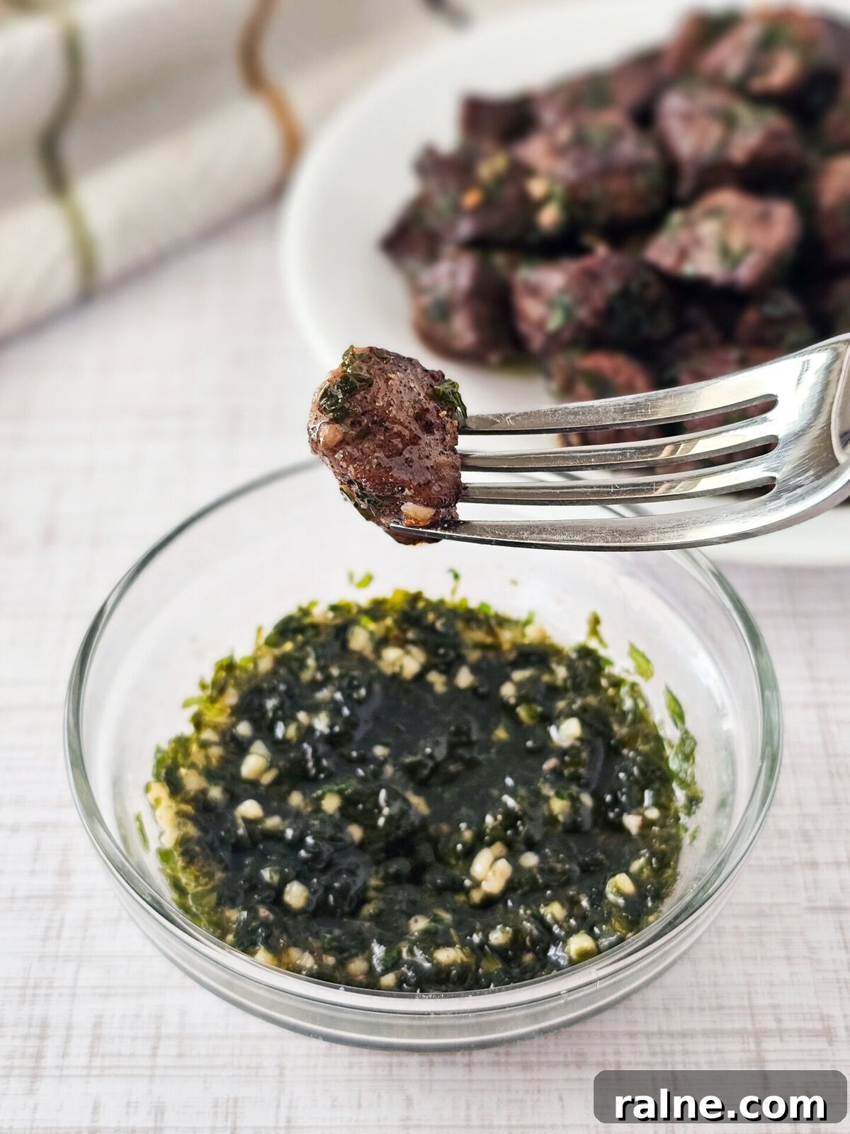 Garlic Steak Tips plated