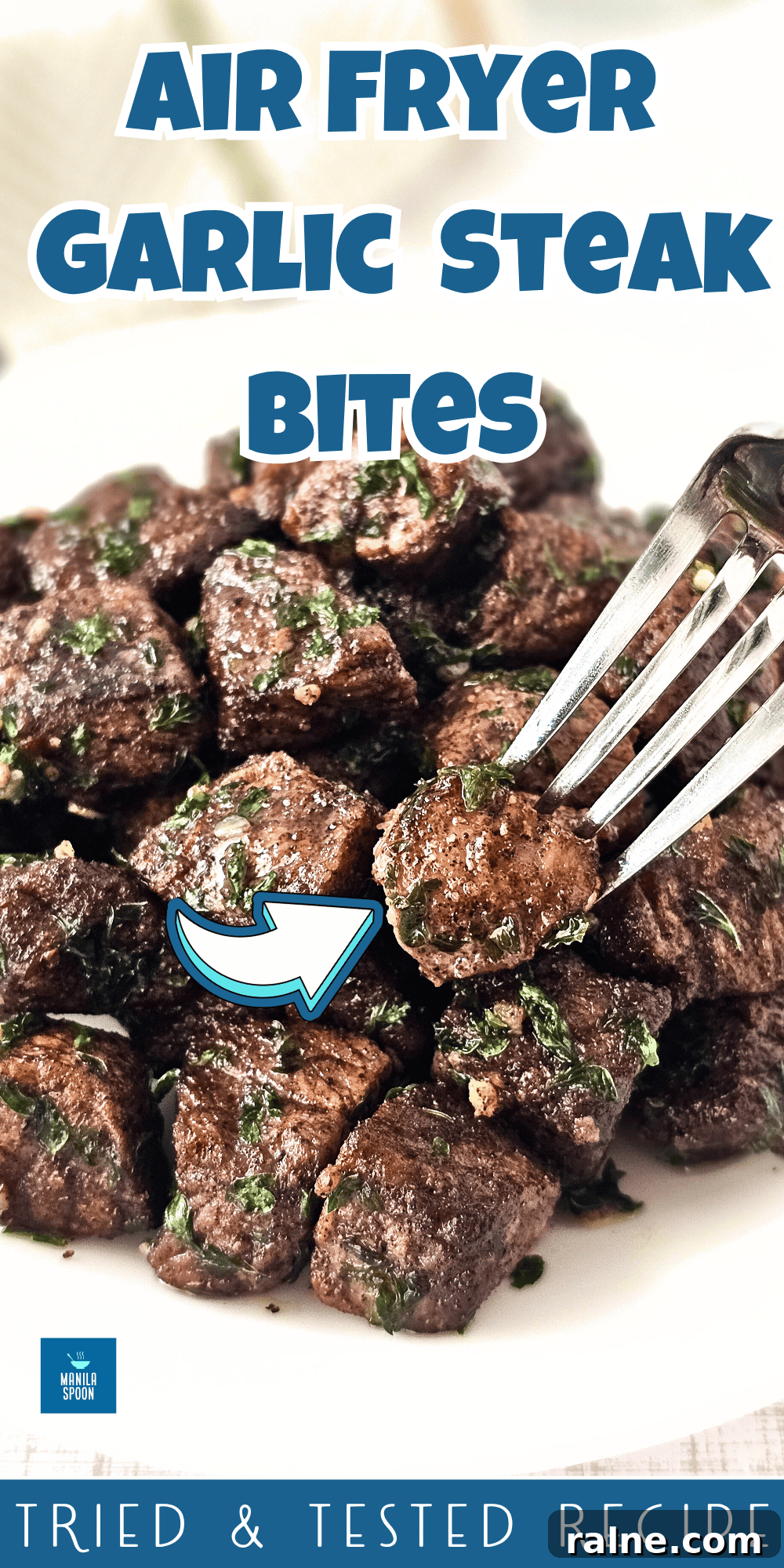 Crispy garlic steak tips in garlic butter