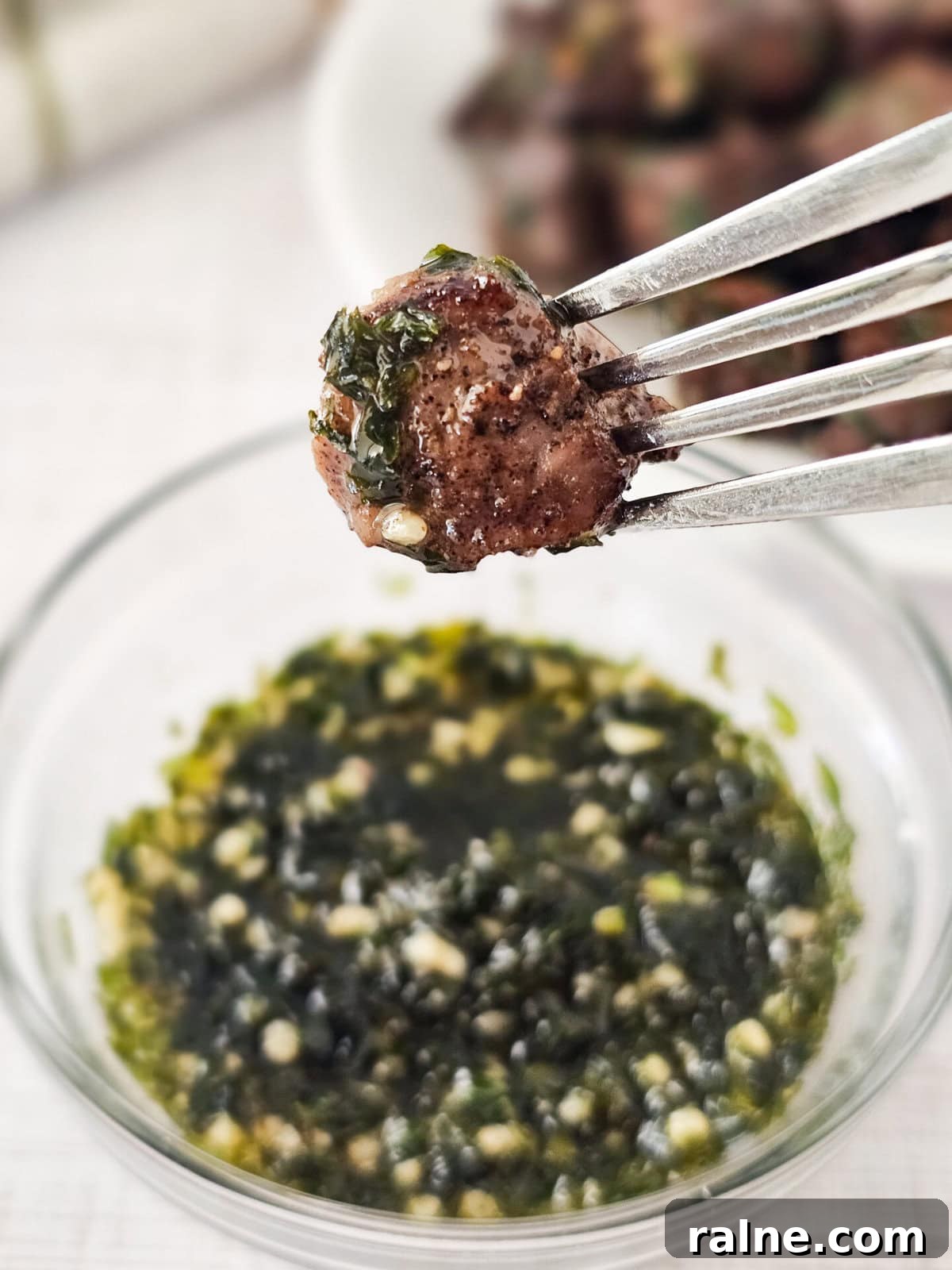 Garlic Steak Tips close-up
