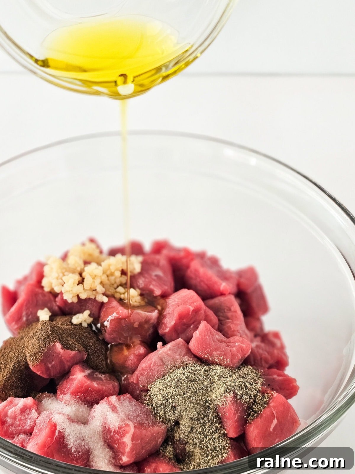 Steak bites ready for air fryer