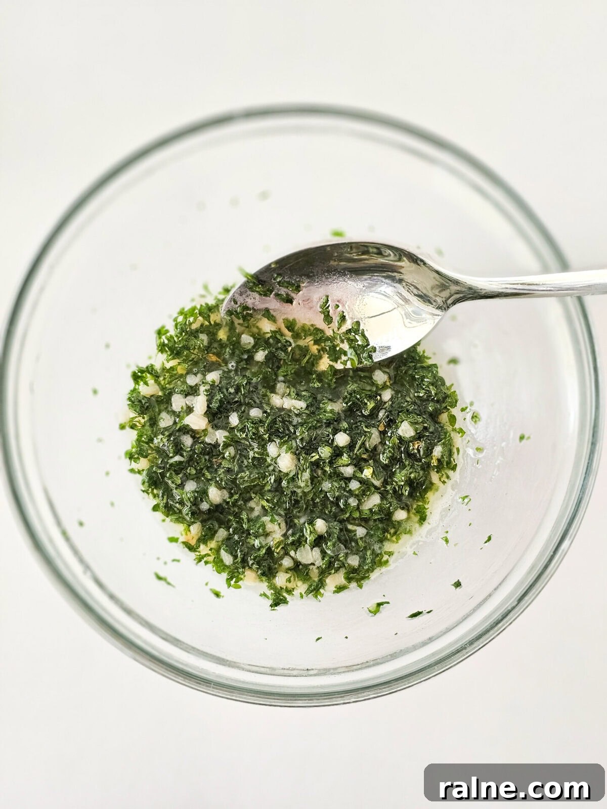 Melting butter and garlic