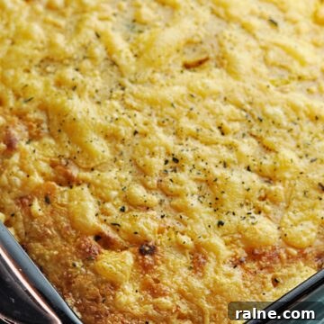 Cornbread casserole right out of the oven