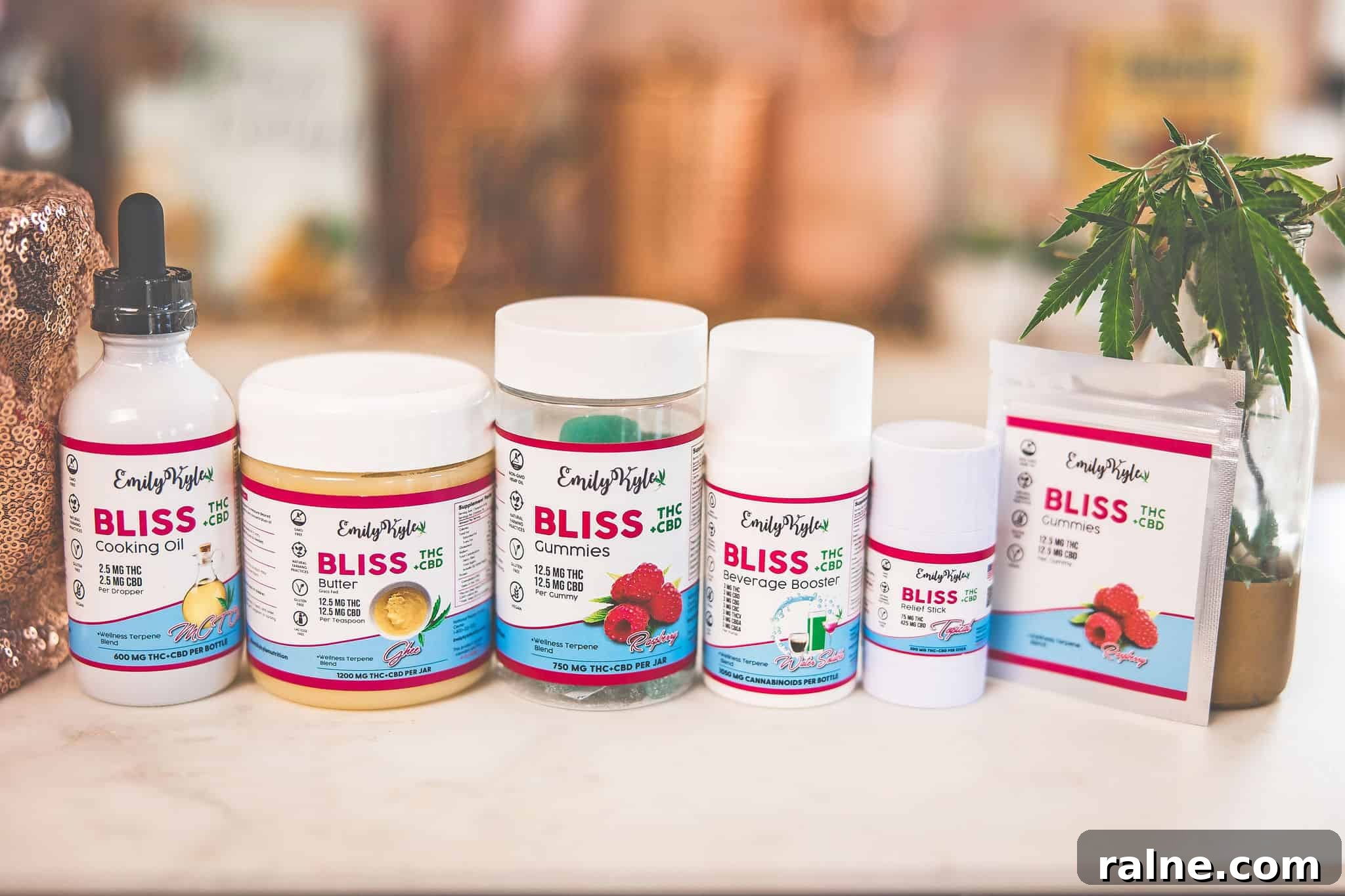 A picture of Emily Kyles Bliss Products.