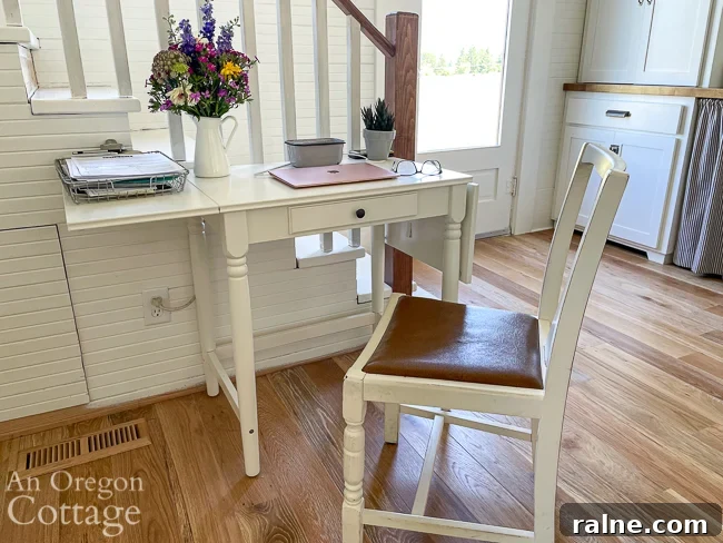 Good Things List No. 38: Garden Progress, Woman’s Garden, Roomba, Ikea Desk & Books 6 Ikea ingatorp desk in kitchen