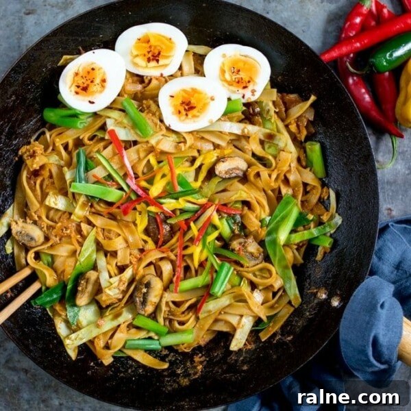 Singapore Stir-Fry Noodles with Curry and Shrimp 12 Vegetarian Kway Teow with eggs two ways