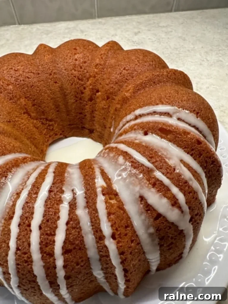 starting to glaze the Mountain Dew cake