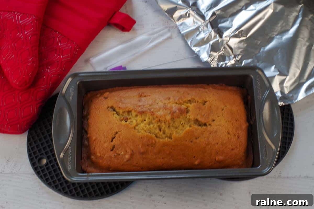 Dairy-Free Pumpkin Walnut Bread Recipe 13 Diary-free Pumpkin bread baked in loaf pan.