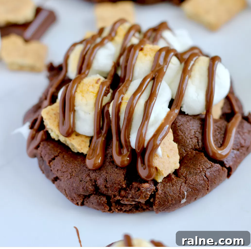 Chocolate Chunk S'mores Cookies Recipe — Gooey Campfire Treat 11 img 703 10