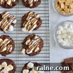 Chocolate Chunk S'mores Cookies Recipe — Gooey Campfire Treat 8 HERSHEY-S