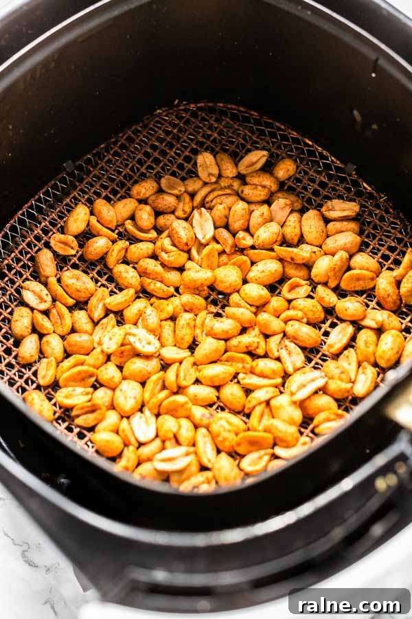 Crispy Homemade Air-Fried Peanuts Recipe 3 Peanuts roasted in an Air Fryer. Easy to make in no time and you can season them with your favorite flavor or just salt.