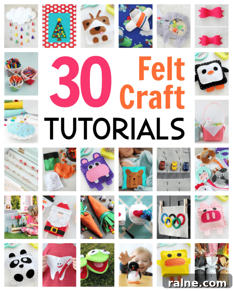 30 Felt Craft Ideas for Toys, Gifts and Home Decor 2 30 felt tutorials