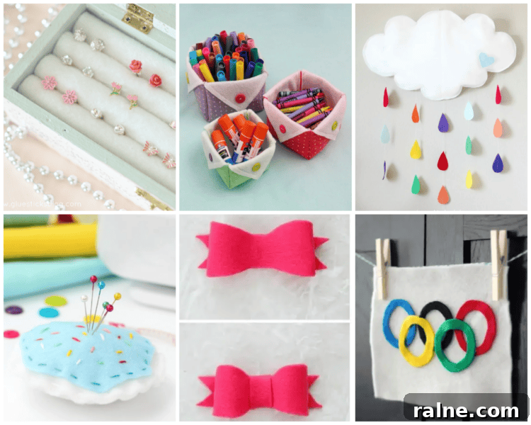 30 Felt Craft Ideas for Toys, Gifts and Home Decor 5 felt home decor projects