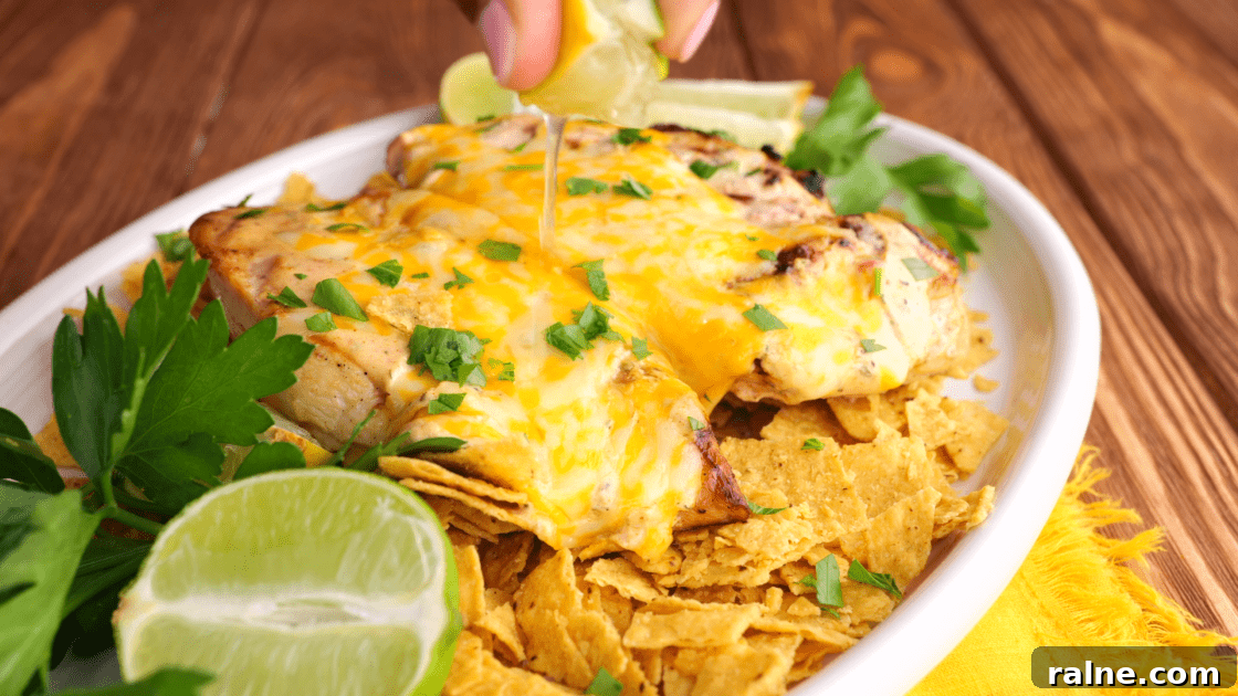 Zesty Lime Chicken Fiesta Recipe for Juicy, Flavor-Packed Dinner 15 Adding extra squeeze of lime on top of fiesta lime chicken.