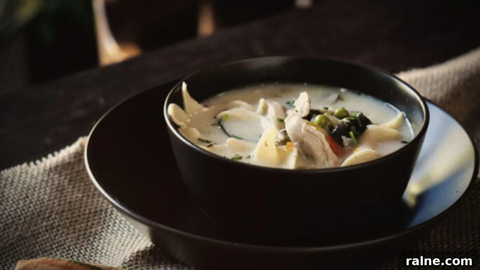 17 Comforting Soup Recipes for Quiet Evenings 4 Chicken noodle soup slow cooked creamy and thick.