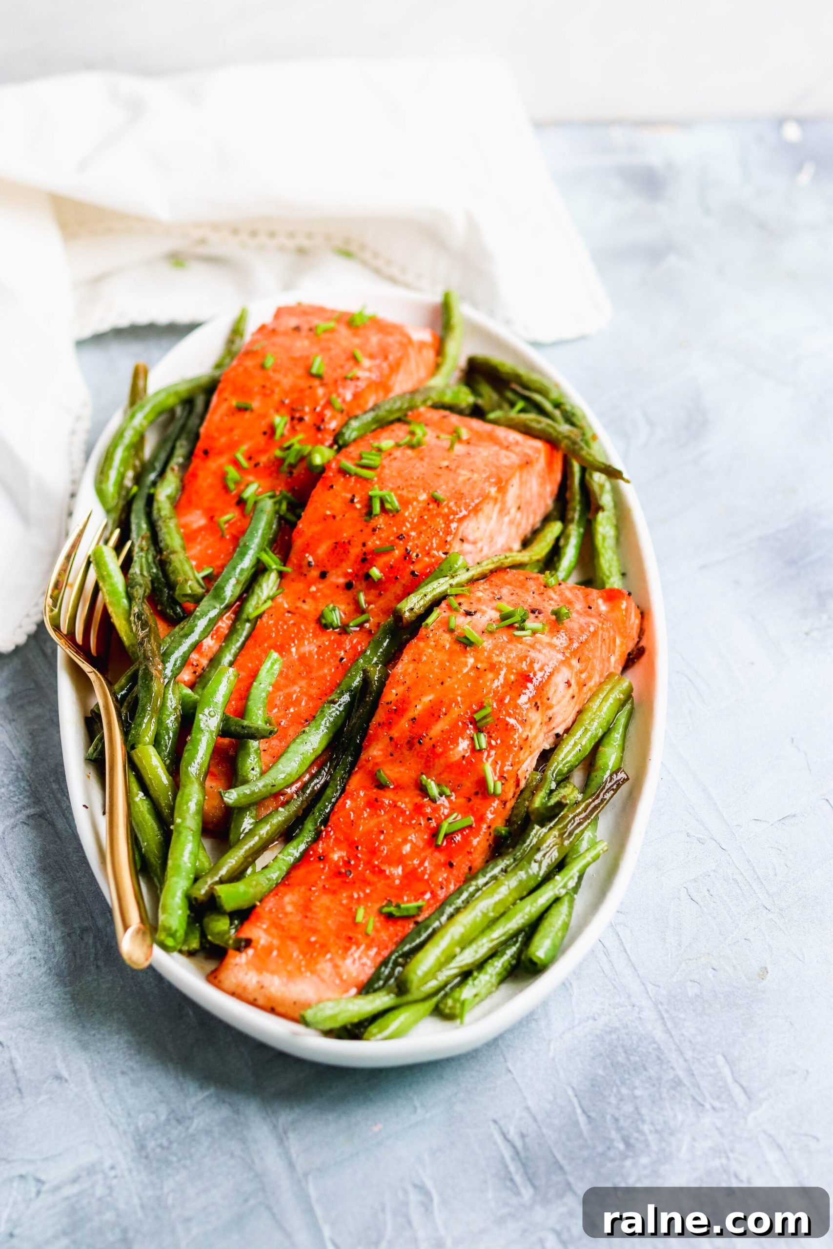 Sheet Pan Maple Soy Salmon with Green Beans || For the Love of Gourmet