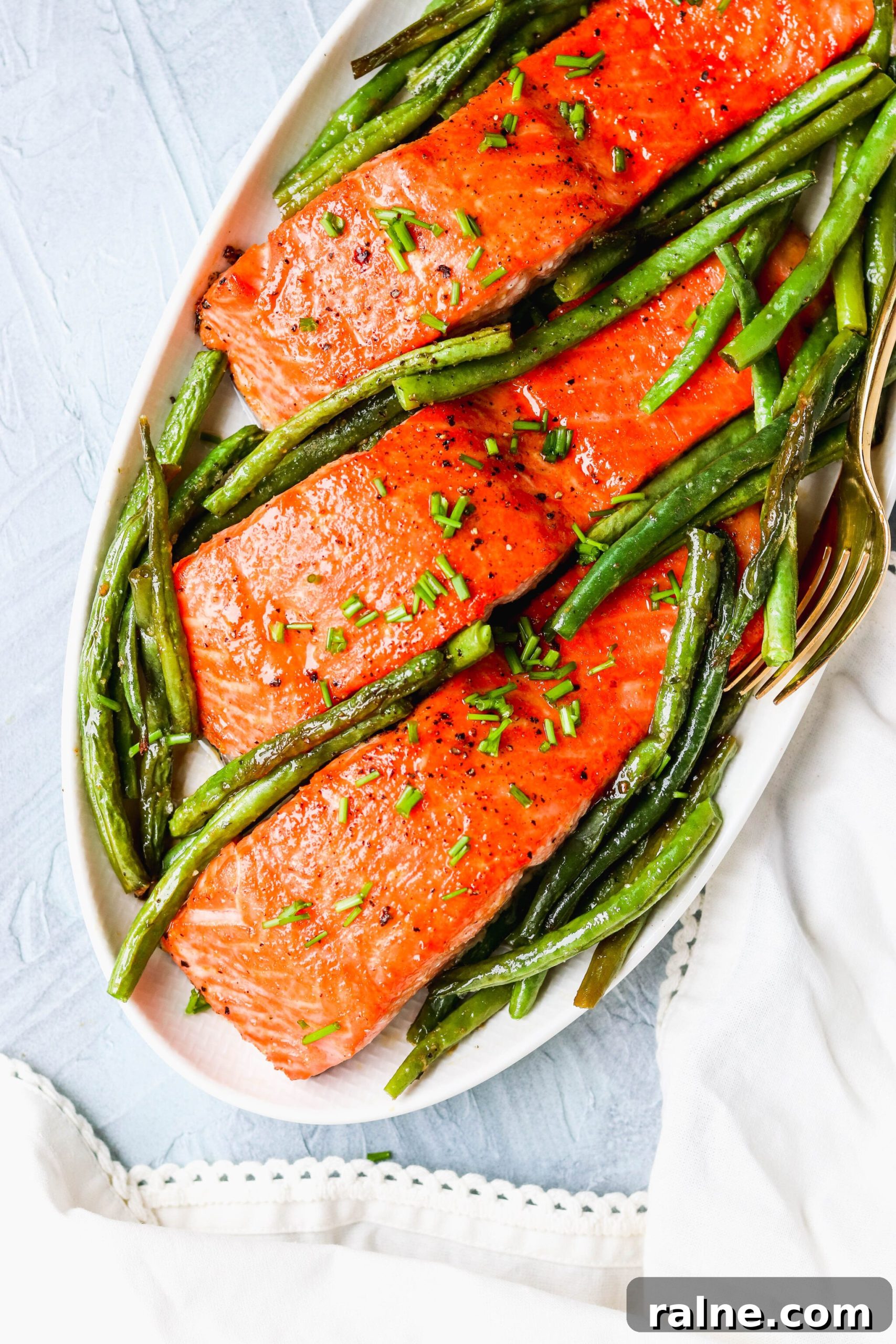 Sheet Pan Maple Soy Salmon with Green Beans || For the Love of Gourmet