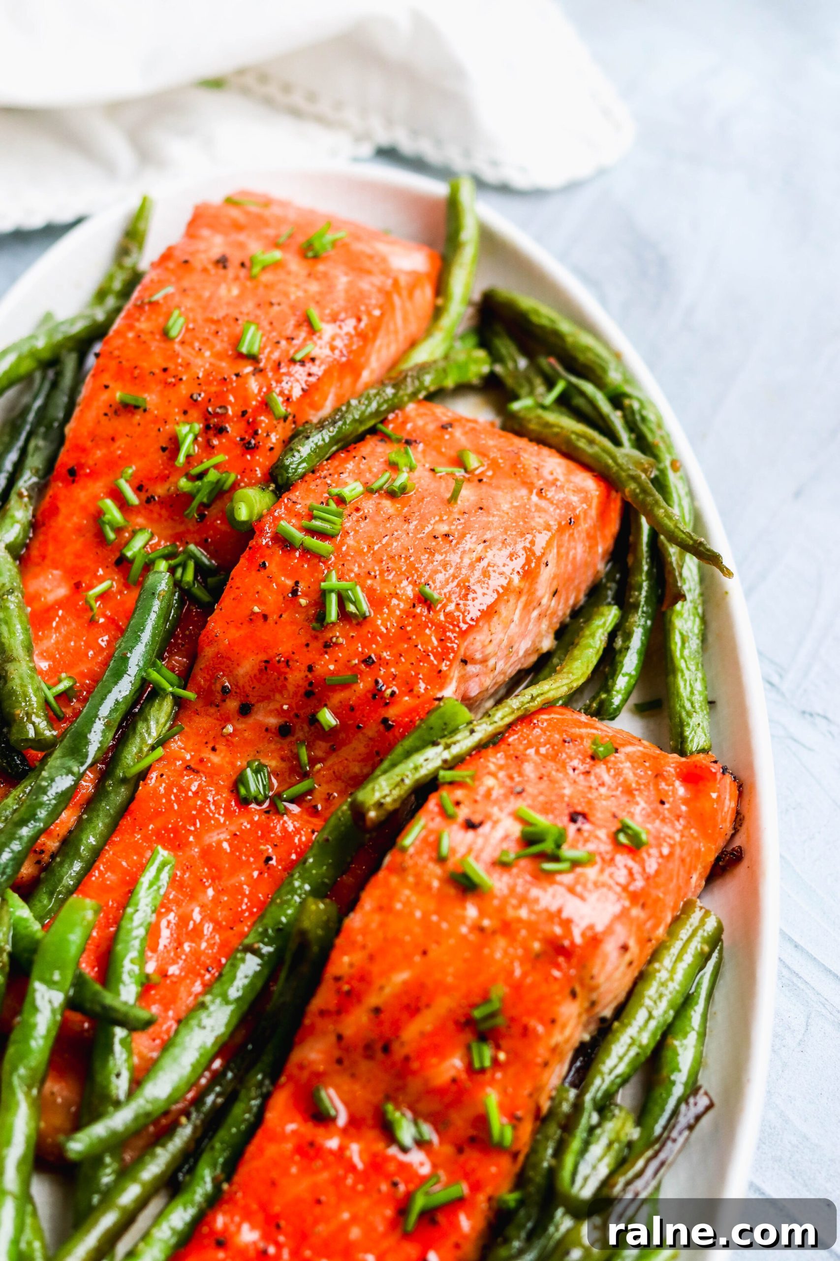 Sheet Pan Maple Soy Salmon with Green Beans || For the Love of Gourmet