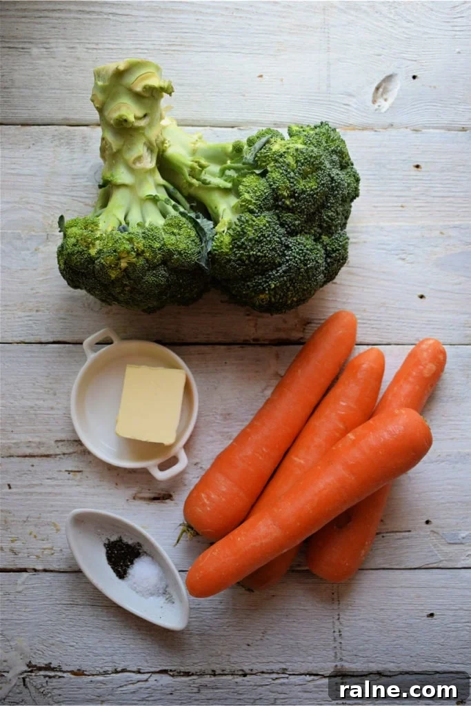 Butter-Sautéed Broccoli and Carrots Recipe for Flavorful Sides 4 Ingredients to make butter sauteed broccoli and carrots